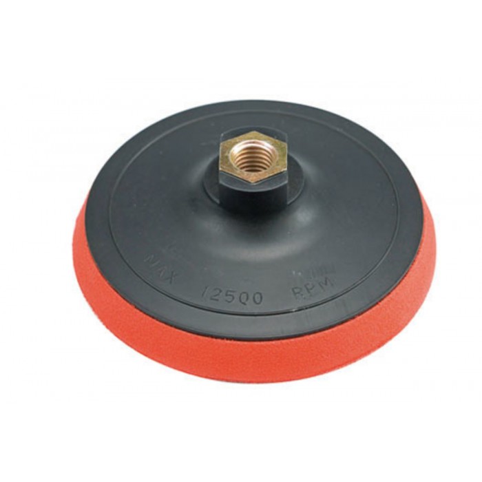 Круг-насадка шліфувальна VOREL з липучкою : Ø=125мм + гайка М14 [25/100]