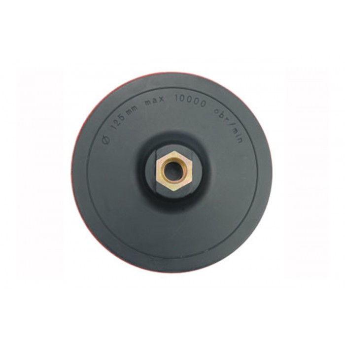 Круг-насадка шліфувальна VOREL з липучкою : Ø=125мм + гайка М14 [30/120]