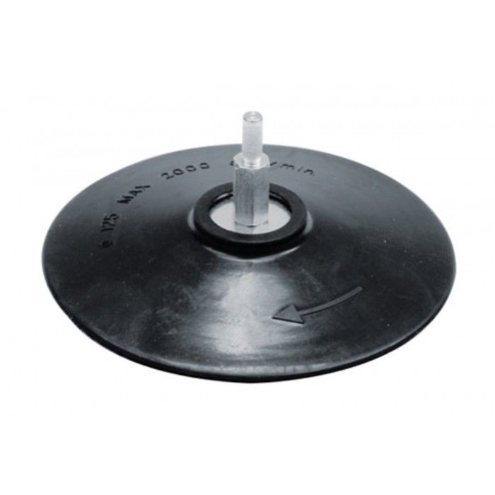 Круг-насадка шліфувальна VOREL з липучкою : Ø-125мм HEX(6-гран. хвостовик)  [12/120]