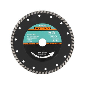 Диск відрізний алмазний TURBO STHOR : Ø= 180 мм, t-2,4 х h- 7,5 мм по кам, бетоні, кераміці(DW)