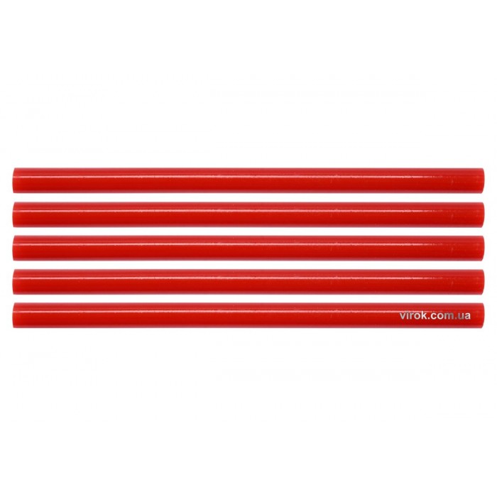 Стержні клейові YATO Ø=11,2 х 200 мм,  червоні .уп. 5 шт. [40/120]