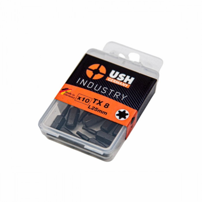 Насадка викруткова USH Industry: T8 x 25 мм, Уп. 10 шт.