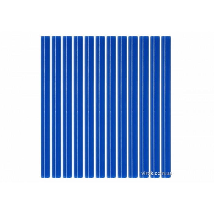 Стержні клейові YATO сині : Ø=7,2 мм, L=100 мм, уп. 12 шт. [50]