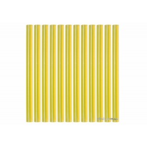 Стержні клейові YATO жовті : Ø=7,2 мм, L=100 мм, уп. 12 шт. [50]