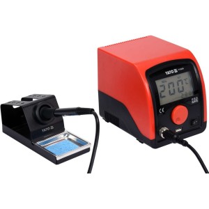 Паяльна станція мережева YATO; Р=75Вт, t°= 200-480°С, жало тип 900М, LCD табло з USB заряджанням [8]