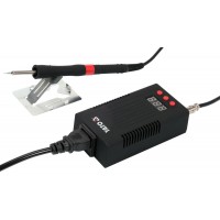 Паяльна станція мережева: 110-230 V YATO; Р= 75 Вт, t°= 90-480°С, жало тип T12, LCD табло [30]