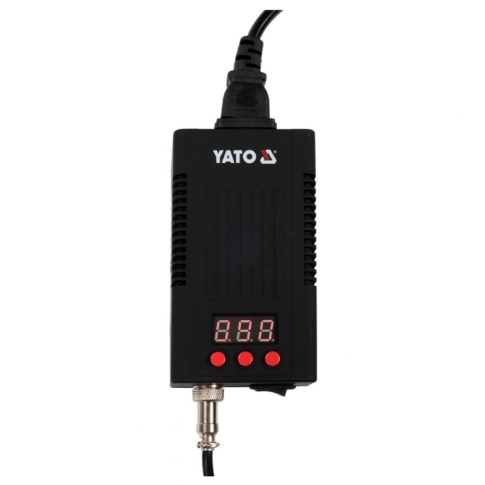 Паяльна станція мережева: 110-230 V YATO; Р= 75 Вт, t°= 90-480°С, жало тип T12, LCD табло [30]