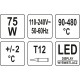 Паяльна станція мережева: 110-230 V YATO; Р= 75 Вт, t°= 90-480°С, жало тип T12, LCD табло [30]