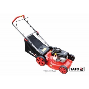 Газонокосарка бензинова YATO 2.2 кВт, 141см³,шир/вис покосу 460/25-75 мм,2800 об/хв