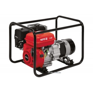 Генератор струму бензиновий YATO:P= 2 кВт,U=230 В, бак- 3.6л(0.6л оливи)з блок.перенав.AVR