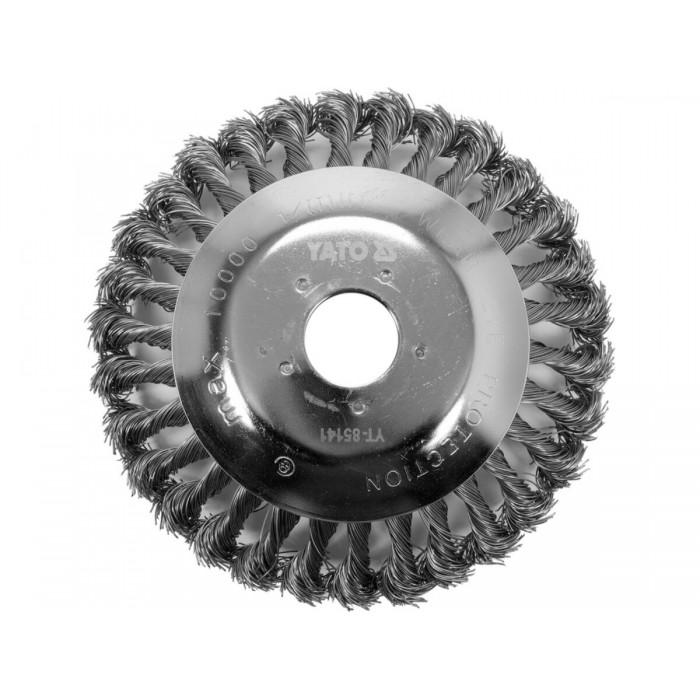 Щітка - крацовка дискова з плетеного дроту YATO Ø= 150/ 25,4 мм до газоно-коси [30]