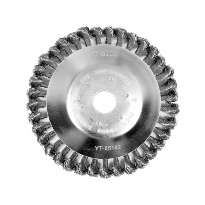 Щітка - крацовка дискова з плетеного дроту YATO Ø= 200/ 25,4 мм до газоно-коси [20]