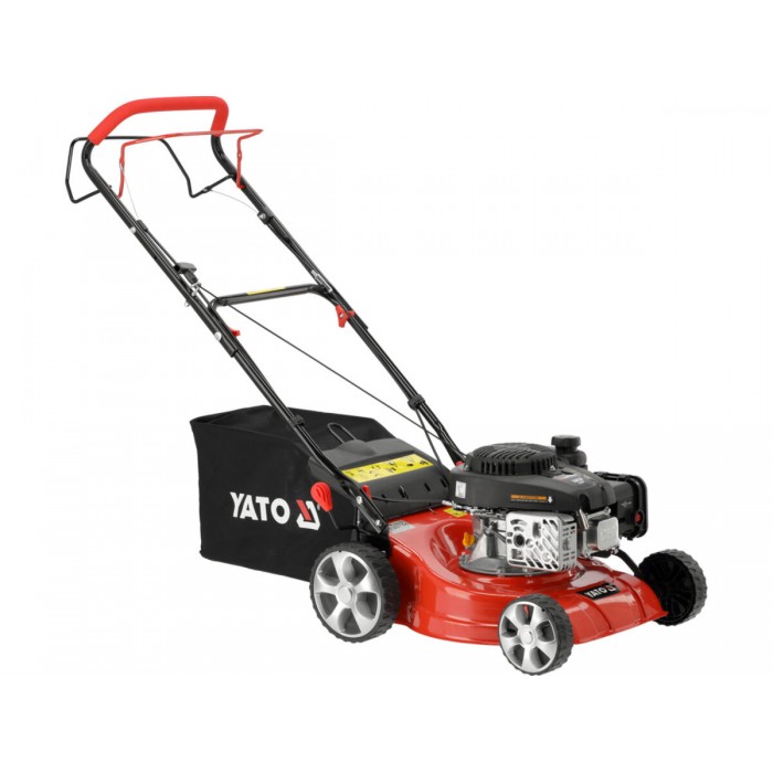 Газонокосарка бензинова YATO з приводом : 1,9кВт,  ширина різання: Ø= 41см, травозбірник- 40л