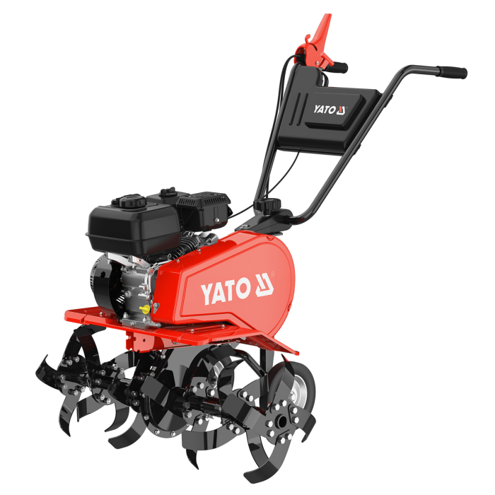Культиватор бензиновий YATO: двигун- 6,5 КС, ширина борозни- 34-78 см, глибина- 160-300 мм, бак-1,2л