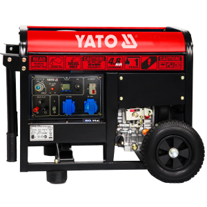 Генератор струму дизельий YATO: P= 6,5 кВт, U= 230 V AC, стартер пуск 24 В
