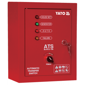 Стабілізатор вихідної напруги 230 В YATO 1-фазний 50 А для генераторів від 3 до 12 кВт (АВР)