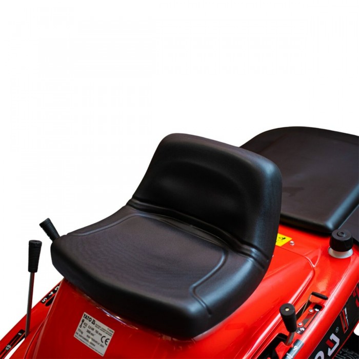 Трактор-газонокосарка бензиновий YATO 8,8 кВт, шир/вис покосу 760/20-90 мм, збірник- 170 л