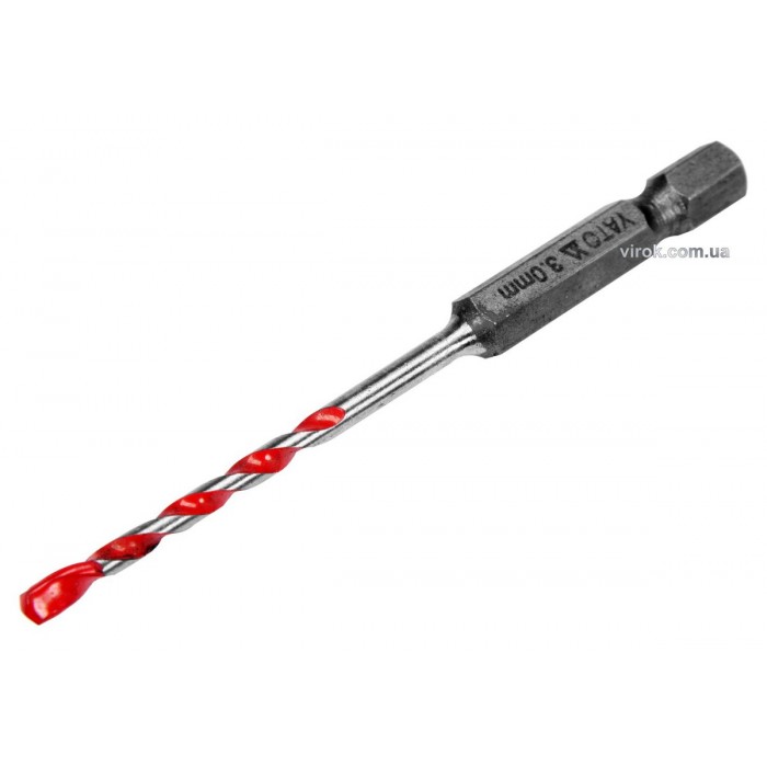 Свердло універсальне YATO: YG6X, Ø= 3 мм, l= 85/30 мм, HEX-1/4" [125]