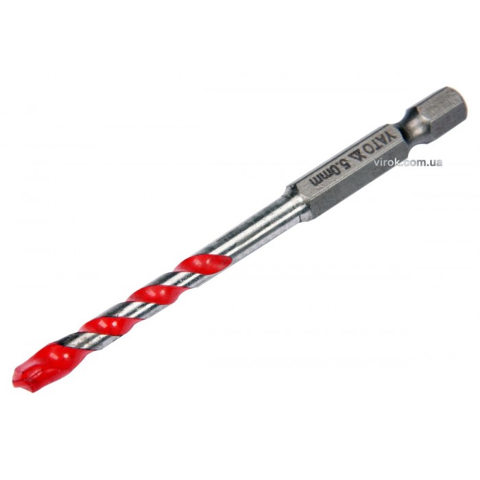 Свердло універсальне YATO: YG6X, Ø= 5 мм, l= 85/30 мм, HEX-1/4" [125]