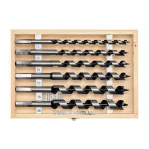 Свердла спіральні по дереву YATO : Ø= 10-20 мм, L= 230 мм. Набір 6 шт. [15]