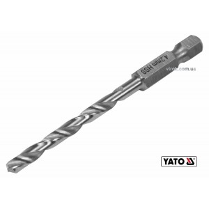 Свердло по металу YATO: HSS6542, Ø=4.2мм, HEX-1/4", l=75/43мм,для нержав.,конструкт.,легов.сталі(DW)