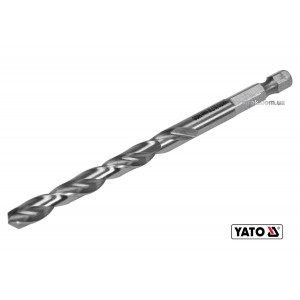 Свердло по металу YATO: HSS6542, Ø=7мм, HEX-1/4", l=109/69мм,для нержав. конструкт.,легов.сталі(DW)