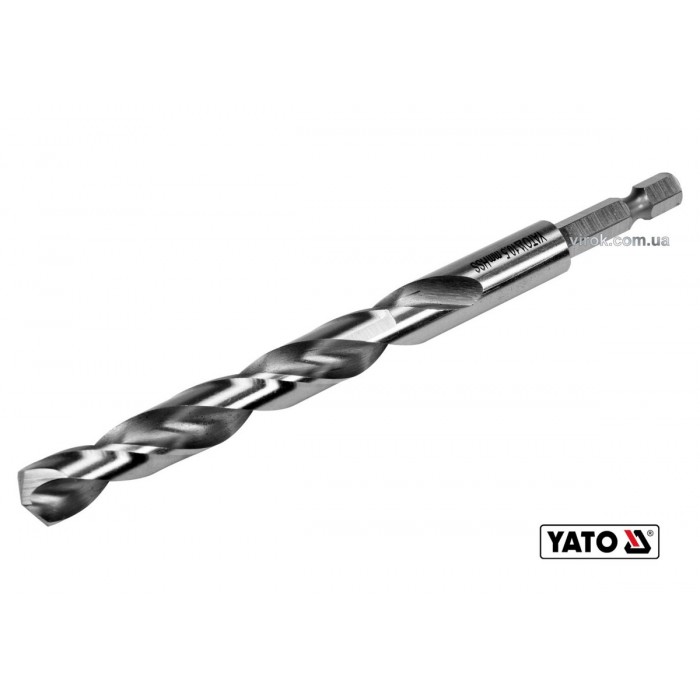Свердло по металу YATO: HSS6542, Ø=10.5мм, HEX-1/4",l=133/87мм,для нержав.,конструкт.легов.сталі(DW)