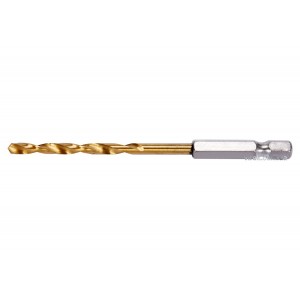 Свердло по металу титанове YATO : HSS-ТІN, Ø= 4,8 мм, l= 106 мм, 6-гран. HEX-1/4" [100]