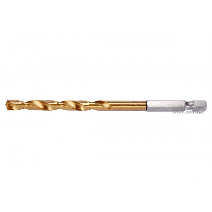 Свердло по металу титанове YATO : HSS-ТІN, Ø= 6 мм, l= 113 мм, 6-гран. HEX-1/4" [100/400]