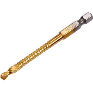 Свердло фрезерувальне по металу YATO : HSS-TIN, Ø= 5 мм, l= 81 мм, HEX - 1/4" [100/400]