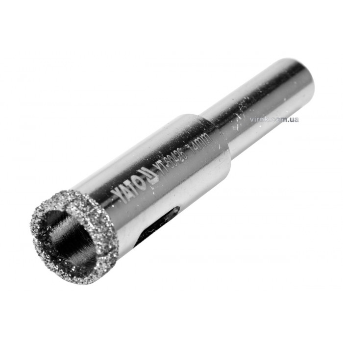 Свердло по гресу і кераміці YATO, Ø= 14 мм, при сухому і мокрому режимах [50/200]