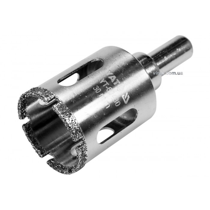 Свердло по гресу і кераміці YATO, Ø= 30 мм, при сухому і мокрому режимах [25/100]