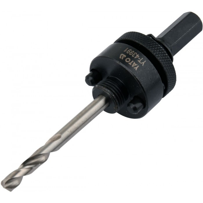 Тримач зі свердлом Ø6 мм YATO : HEX10, для корончатих свердл з різьбовим кріпленням- 5/8" [10/90]