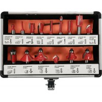 Фрези по дереву YATO : зі шпинделем Ø= 8 мм, 15 шт [20]