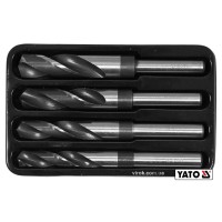 Набір свердл по металу YATO: HSS 4241, Ø14-20мм, L=75/150мм, до нержав. і конструкц. сталі, 4 шт[10]