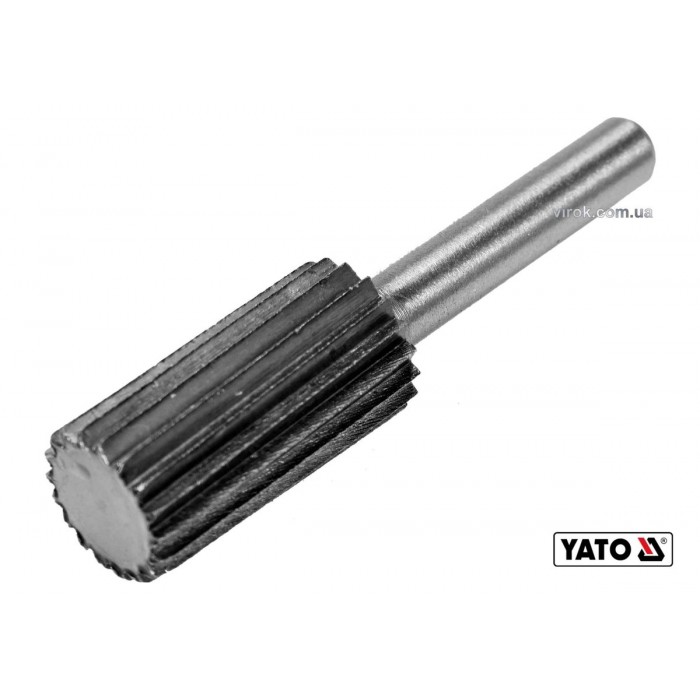 Фреза циліндрична по металу YATO : Ø13 x 25/55 мм, HSS 4241, хвостовик- Ø6 мм [80]