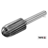 Фреза циліндрична півкругла по металу YATO : Ø13 x 25/55 мм, HSS 4241, хвостовик- Ø6 мм [80]