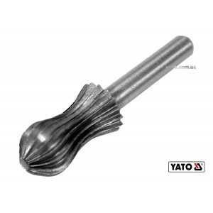 Фреза грушоподібна по металу YATO : Ø13 x 25/55 мм, HSS 4241, хвостовик- Ø6 мм [80]