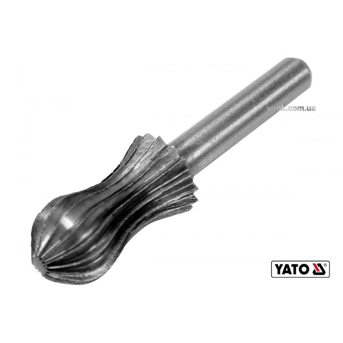 Фреза грушоподібна по металу YATO : Ø13 x 25/55 мм, HSS 4241, хвостовик- Ø6 мм [80]