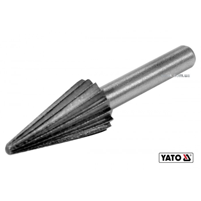 Фреза конусна по металу YATO : Ø13 x 25/55 мм, HSS 4241, хвостовик- Ø6 мм [80]
