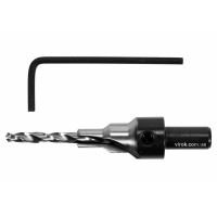 Свердло конфірматне по дереву YATO Ø= 4/6 мм, хвостовик Ø= 8 мм, з 6-гран. ключем [25/250]