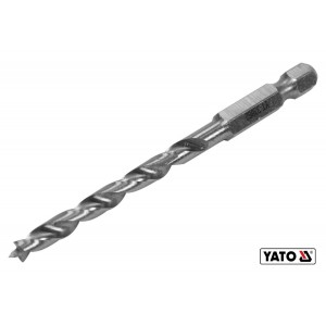 Свердло по дереву YATO : Ø5 x 85/50 мм, хвостовик- HEX 1/4", HSS 4241(DW)