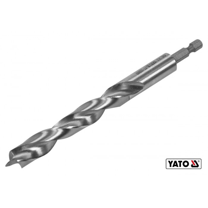 Свердло по дереву YATO : Ø14 x 100/60 мм, хвостовик- HEX 1/4", HSS 4241(DW)