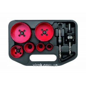 Пили кільцеві BI-METAL YATO : HSS M3, Ø=22-73 мм. Набір 8 шт. [10]