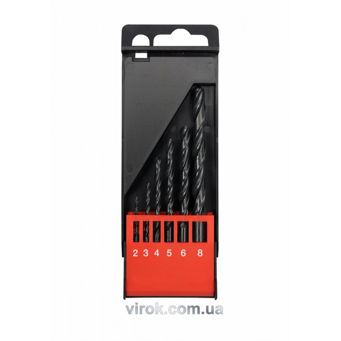 Свердла по металу YATO : HSS, Ø= 2-8 мм. Набір 6 Шт. [15/60]
