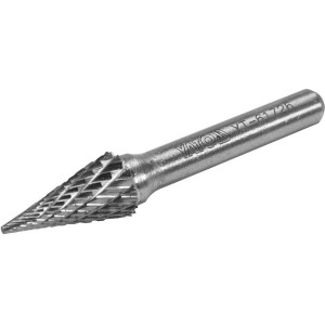 Фреза конусна загострена з карбіду вольфрама YATO, Ø= 10 мм, l= 58/10 мм, з шпинделем Ø= 6мм [40/80]