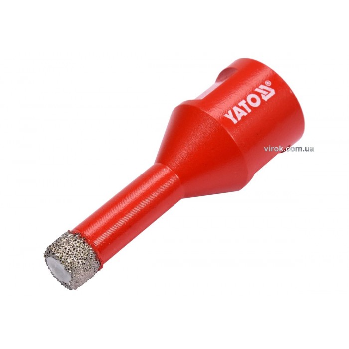 Свердло по кераміці і гресу в сух і мокр YATO: Ø=10мм з алмаз пругом, до шліфмашин. кріплен-М14[100]
