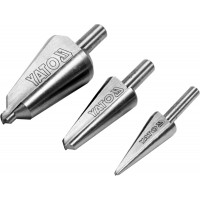 Свердла конічні по металу і ПВХ YATO, HSS 4241, для отворів Ø=3-14мм, 8-20 мм, 16-3мм; 3 шт [10/30]