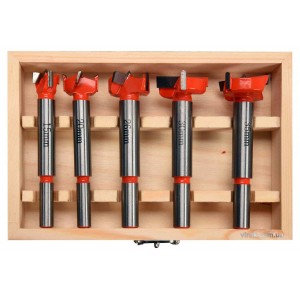 Набір свердл-фрез по дереву YATO : Ø= 15-35 мм, зі шпинделями Ø= 8, 10 мм, у футлярі, 5 шт. [20]