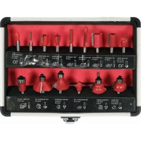 Фрези по дереву YATO зі шпинделем Ø= 6 мм, Ø= 3-32 мм, 15 шт [20]